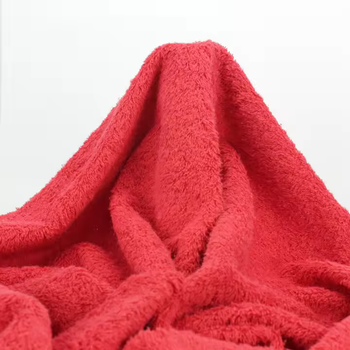 Almacenes Casa Angel TELA DE TOALLA RIZO DE FELPA ROJA POR METROS, ANCHO 150cm - 1