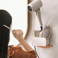 Soporte Ajustable Para Secador De Pelo De Metal Montado En La Pared Y Sin Manos Fácil De Instalar Gancho Para Secador Para Uso Conveniente - details 2