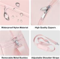 Bolsa de viaje deportiva para mujer, bolso de mano con compartimento para zapatos y bolsa impermeable para yoga. - details 5