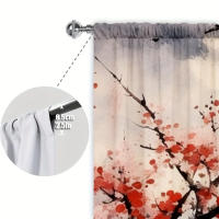 2pcs Cortina De Pared Paisajística Para Decoración De Hogar Tratamiento De Ventana Para Dormitorio Oficina Cocina Sala De Estar Con Bolsa De Rodamiento - details 8