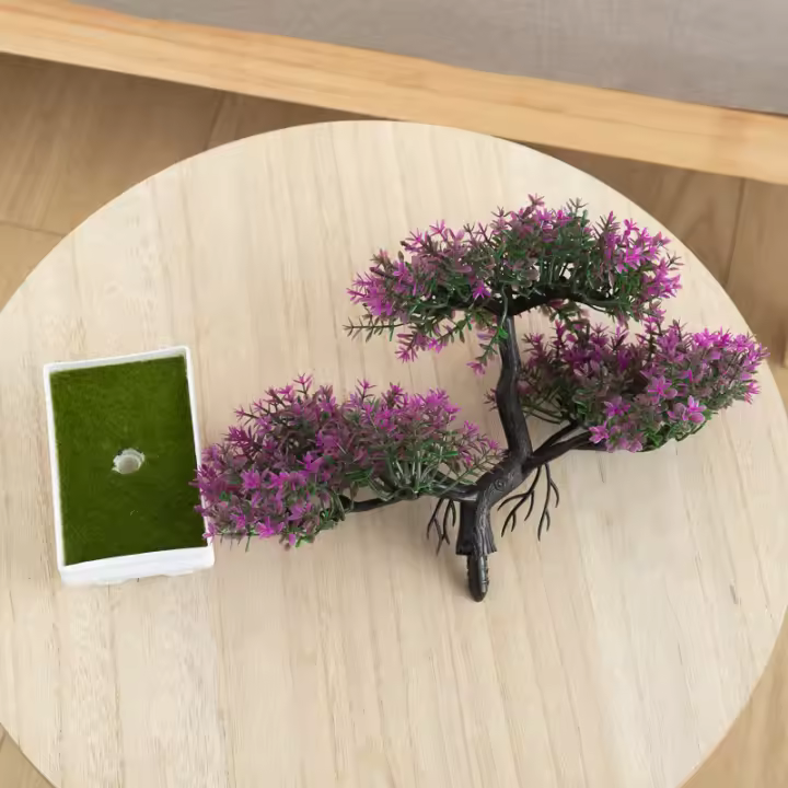 Kahaul Árbol De Bonsái Artificial Flores De Plástico Decoración Para El Hogar Y La Oficina Decoración De Boda Y Fiestas - 1