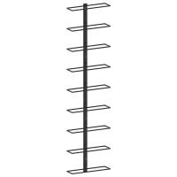 vidaXL Botellero de pared para 9 botellas hierro negro - details 0
