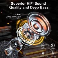 Auriculares Inalétricos Bluetooth,Auriculares Bluetooth 5,3 con 4 Micrófonos HD Estéreo HiFi, Resistant IPX7 Al Agua - details 1