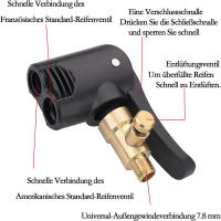 Adaptador De Conector De Bomba Para Ruedas De Coche Y Motocicleta Tampa De Válvula De Neumático Inflable Clip Desinflado Accesorios De Auto - details 5