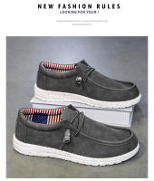 Zapatos Casuales Para Hombre Lazo Stretch De Lona Ligero Y Cómodo Antideslizantes Transpirables Botas De Mar Para Adultos - details 6