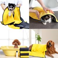 Toalla De Baño Para Perros De Microfibra Absorbente Toalla De Secado Rápido Para Mascotas Tipo De Ropa De Baño Para Cachorros - details 3