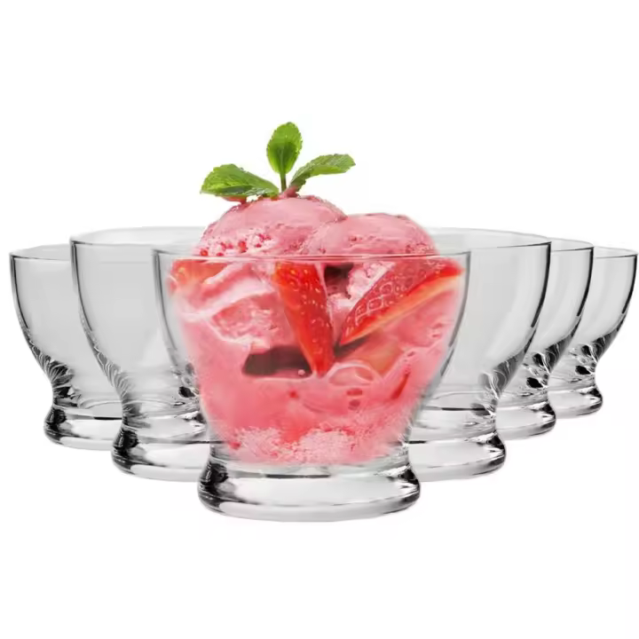 Set de 6 copas de helado KROSNO | 290 ml | Copa de postre | Colección Pure | Ideal para casa, restaurantes y fiestas | Apto para lavavajillas - 1