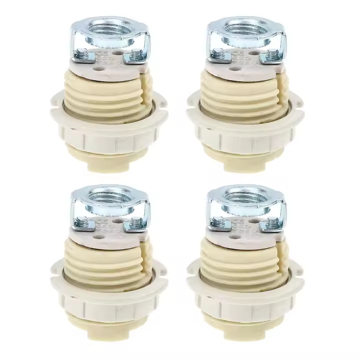Piezas de portalámparas de cerámica con casete E12 G9, adaptador de enchufe para bombilla de repuesto - 1