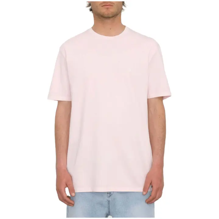 Camiseta de Manga Corta Volcom Solid Stone para hombre en color rosa - 1