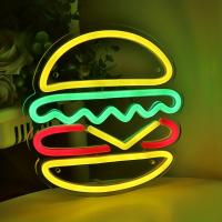 Lámpara LED De Neón Para Decoración De Pared Hamburguesa Comida Deliciosa Ilumina Tiendas De Comida Rápida Y Restaurantes - details 2