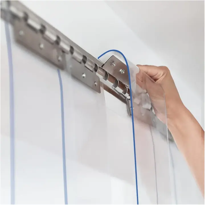 Cortina de Tira de plástico Cortina Transparente de PVC for congelador Tira de Puerta de plástico Superposición de 3 cm for cámaras frigoríficas, almacenes y Salas limpias (Color : 2.5mm, Siz - 1