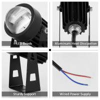Spotlight LED 5W Luz Nocturna Exterior Lámpara De Pared Long Distance Farol Para Fiesta De Vacaciones Paisaje Edificio Ambiente Lámpara - details 4