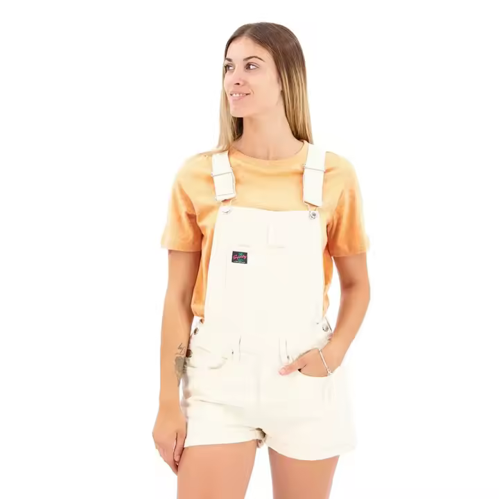 Ropa mujer Monos Superdry Peto Vintage Canvas Beige - 1