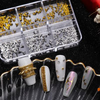 6Grillas De Punta De Cono Punk Para Uñas 3D Gorras Joyas De Metal Dorado Plata Negro Aleación De Uñas Rivetes De Cuentas Pequeñas Para Arte De Uñas - details 4