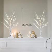 Lámpara De Árbol De Navidad Con 24 LED Para Decoración De Fiesta Y Dormitorio Luz Faeirita De Pascua Iluminación Nocturna Con Control USB Y 3 AA - details 1