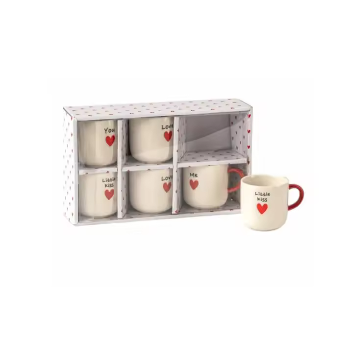 Conjunto de 6 tazas de café cerámica 6x6 cm. akihaydeto - 1