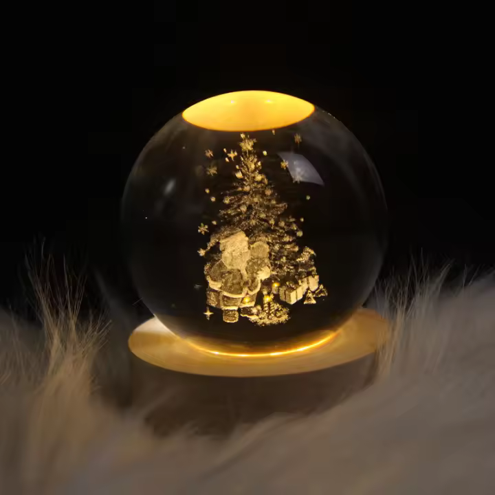 Lámpara De Noche LED USB Galaxia Cristal Ball Lámpara De Planeta 3D Luna Decoración Para Habitación Hogar Para Niños Regalos De Cumpleaños - 1