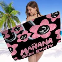 Toalla De Playa Grande Para Niños K-Karol G Manana Sera Bonito Toalla De Baño Y Piscina Absorbente Microfibra Cartoon Summersoft Para Natación - details 7