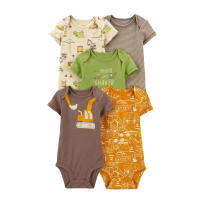 Ropa para niños, novedad de verano, mono triangular de manga corta para bebés, ropa para gatear, mono de bebé de cinco piezas - details 4