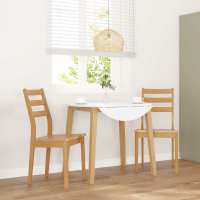vidaXL Sillas de comedor con cojines 2uds madera maciza caucho en color Blanco y marrón/blanco y natural/Marrón y claro y más | cómodas modernas ergonómicas para comedor cocina salón hogar - details 5
