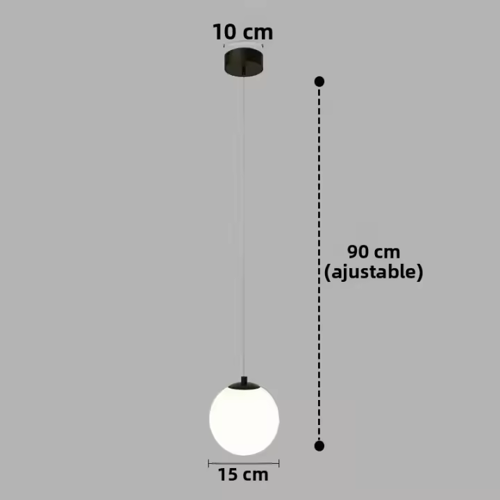 Modern Simple Lámpara Colgante LED Nordic Para Sala De Estar Dormitorio Restaurante Bar Decoración De Hogar 220V Metal Blanco - 1