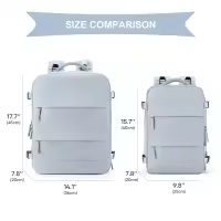 Mochipa Viaje avion cabin 40x20x25, MoChila de Viaje Ryanair Unisex, de Nylon, Patrón Sólida, Para Porter Equipamiento Personal y Portátil - details 0