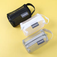 Bolsa De Maquillaje Transparente De Malla Para Viajes Y Oficinas Bolso De Almacenamiento De Toallitas Bolsa De Cosméticos Con Cierre De Cremallera - details 2