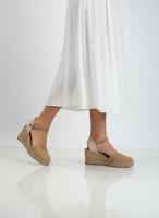 Calzados soraia, Alpargatas de Cuña con Plataforma para Mujer - Sandalias de Esparto con Tira al Tobillo, Punta Cerrada y Acabado en Gamuza Sintética - Calzado Cómodo de Verano Estilo Boho Chic - details 21