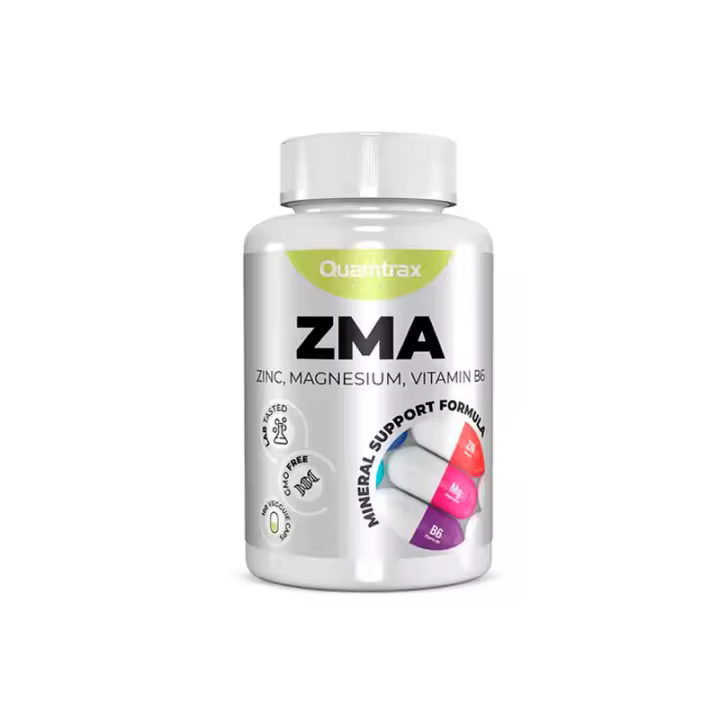 ZMA Quamtrax Nutrition Essentials – Suplemento Avanzado de Zinc, Magnesio y Vitamina B6 para el Apoyo Hormonal Natural, el Rendimiento Deportivo Óptimo y una Recuperación Muscular Eficiente – 100 Cápsulas de Alta Absorción - 1