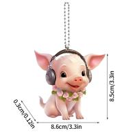Colgante Decorativo De Cerdo Acrílico 2D Interesante Para Llaveros Y Amigos Regalo Divertido Y Moderno De Animal - details 14
