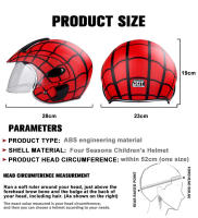 Casco De Motocross Para Niños Comodidad Y Seguridad Protección En Viajes En Motocicleta Adecuado Para Edades 3-9 Años Material ABS - details 11