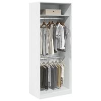 vidaXL Armario de madera de ingeniería 80x50x200 cm en color Negro/Marrón roble/Roble ahumado y más | almacenamiento funcional diseño moderno para baño dormitorio sala - details 8