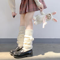 Calcetines De Lana Japoneses Para Invierno Calientes Estilo Lolita Cubrepiernas Con Bolas Para Mujer Material Acrílico - details 2