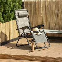 Set de 2 sillas Gravedad Cero reclinables Tumbonas sillas reclinable ajustable butacas plegable con almohada 165x68x110 , ligero de  6 kilos ideal para playa, jardín, terraza, patio - details 0