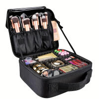 Estuche De Maquillaje YANZA Para Mujer Caja De Organización De Cosméticos Estuche De Viaje Para Brochas Y Manicura Estilo Fashion Cierre De Cremallera Material Oxford - details 0