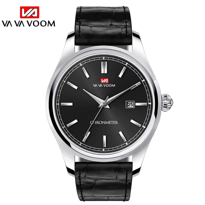 Reloj De Negocios Para Hombre VA VA VOOM 2023 Tendencia Moda Azul Acero Inoxidable Impermeable Cuarzo Movimiento Reloj Casual De Muñeca Boutique - 1