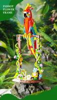 Bloques De Construcción Creativos Animales Papagayo Rojo Y Negro Macaw Modelo De Pájaros Juguete Artesanal Para Niños Regalos De Fiestas Set De 636 Piezas - details 0