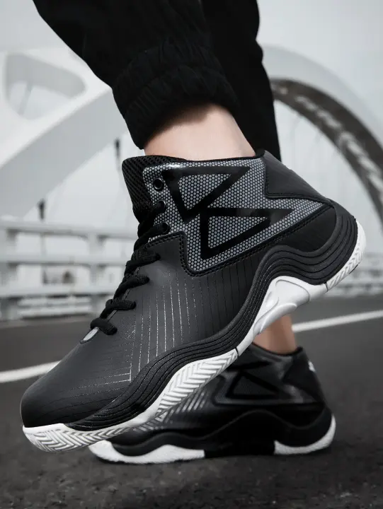 Nuevos Zapatos De Baloncesto Para Hombres De Moda Sobre La Rodilla Deportivos Casuales Zapatos De Conducción Entrenamiento Con Lazo Superior De PU Material De Suela TPR - 1