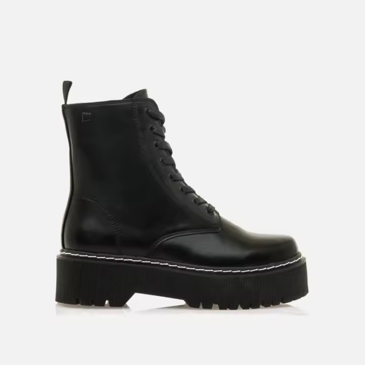 Botas Militares mujer MUSTANG 54146 C54820 MILITAR DOBLE PISO NEGRO 33927 24I - 1