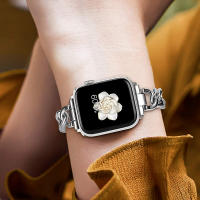 Cadena De Denim Para Muñeca De Metal Compatible Con Apple Watch Para Hombres Y Mujeres Reemplazo De Correa De 21cm - details 2