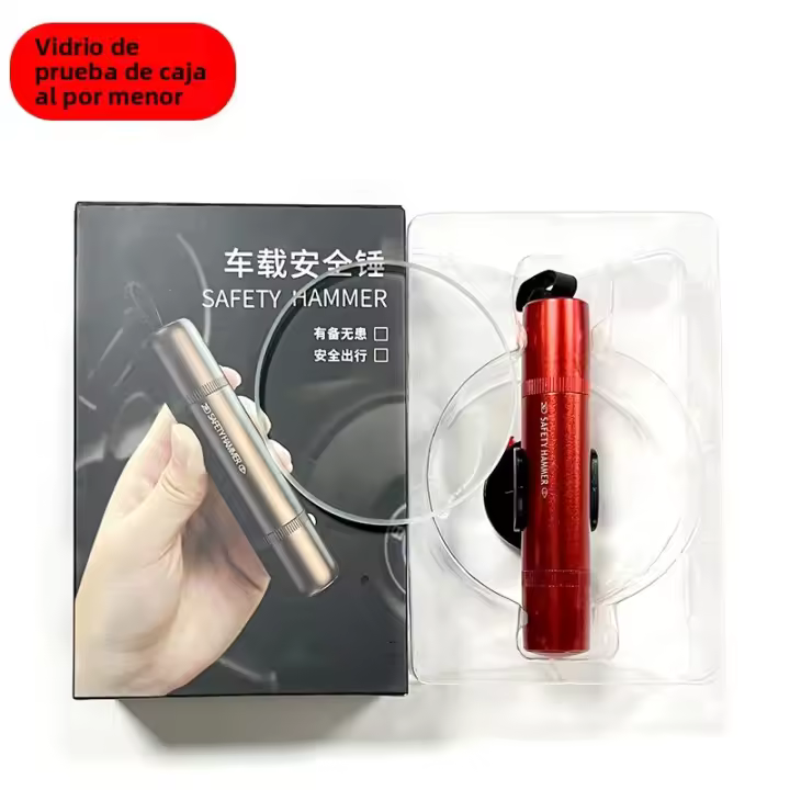 Martillo De Rescate De Emergencia De Acero Tungsteno De Alta Dureza Herramienta De Seguridad Para Romper Ventanas De Automóvil Y Cortar Cinturones De Seguridad Emengency Rescue Hammer - 1
