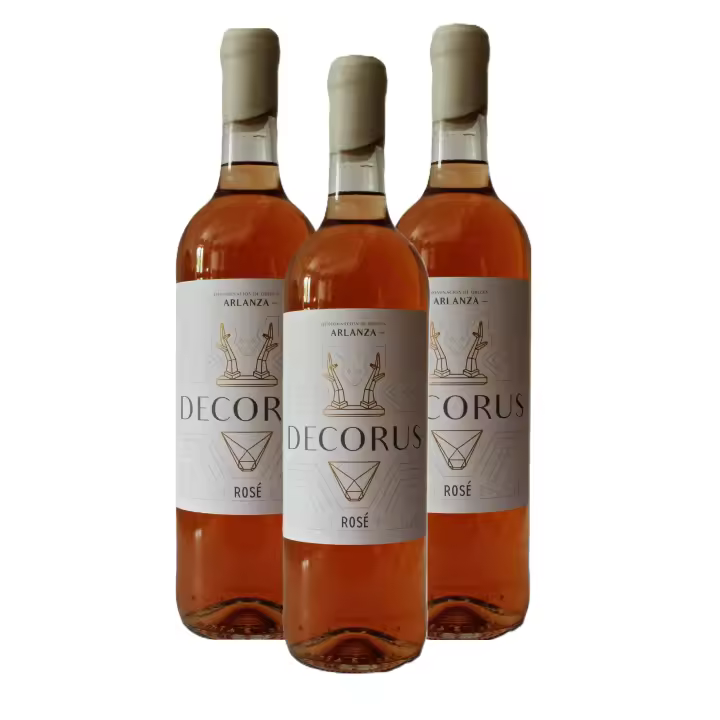 Pack de 3 botellas de Decorus Rosé, vino clarete de viñas viejas de 80 años, elaborado con albillo mayor, garnacha y tempranillo. - 1