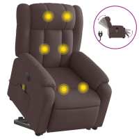 vidaXL Sillón de masaje eléctrico reclinable elevable tela Gris claro, Gris oscuro, Negro Sillon Dormitorio Sillon Comodos Silla Relax Sillón Sofá - details 3