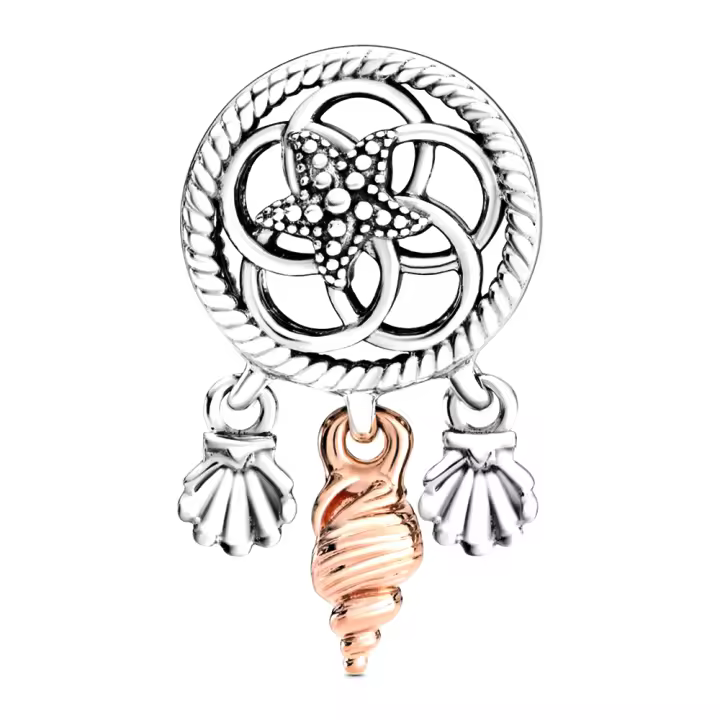 Pandora Charm de Colgante en Plata de Ley Atrapasueños de Concha Hueca 788944C00，Incluye Caja Original - 1