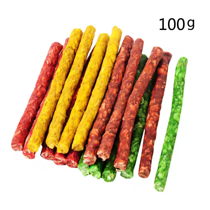 Yommy 40g-1Kg Barritas Masticables para Perro 4-6mm, Golosinas Sticks para Perro, Snacks de Piel para Perros - 1