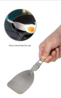Nueva 1Pc Cuchara Plegable Para Cocinar Y Camping Espátula De Acero Inoxidable Herramienta De Cocina Y Picnic Equipamiento De Exterior - details 2
