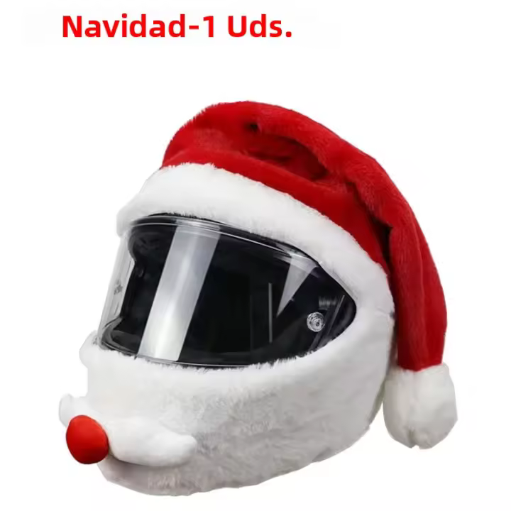 Cubierta De Peluche Para Casco De Motocicleta Dibujos Animados Protección Completa Para Salidas Al Aire Libre Divertidas Personales Regalo De Navidad - 1