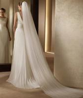 Velo De Novia En Blanco Ivoiry Real Imagen Uno Capa Suave Tulle Con Peine Accesorios De Boda Para Mujeres - details 1