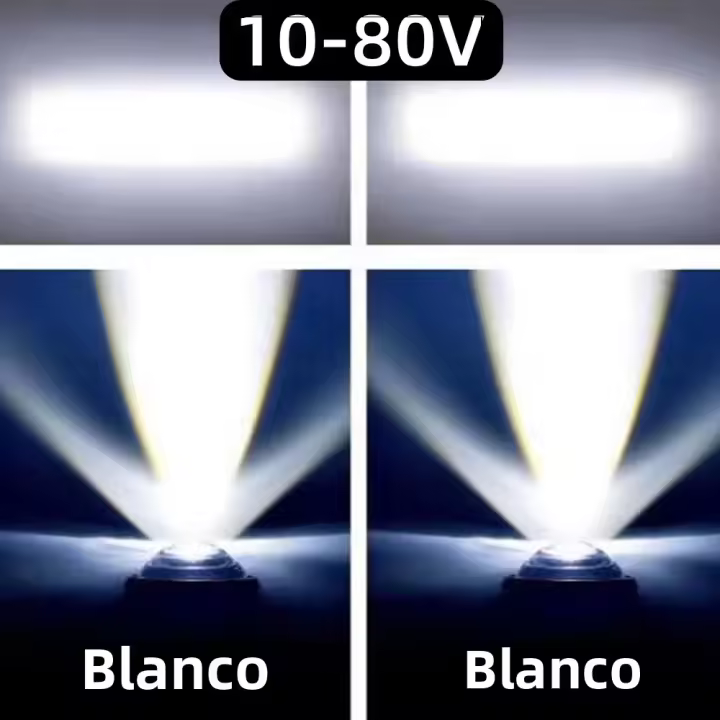 Infitary MOTO Faro LED H4 BA20D Lente De Pesca Luz Blanca Y Amarilla Para Motocicleta DC 10-80V AC 12V Antiniebla Refit Electrónico - 1