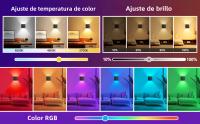 Lámpara De Pared Inteligente LED Control WIFI APP Alexa Google RGB CW 2700-6500K Ajustable En Ángulo IP65 Aluminio Impermeable - details 2